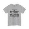 Tee Shirt J’ai deux titres Retraité Pêcheur – T-Shirt Unisexe Humour Cadeau Retraite Passion Pêche Blanc ou Sport Grey