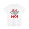 Tee Shirt Homme Ici le chef c’est moi – T-Shirt Humour Autorité Maison ou Bureau Blanc ou Sport Grey S-3XL