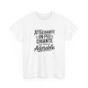 T-shirt Femme Humour Attachiante Un Peu Chiante  Adorable Tee Shirt Drôle Blanc Gris Sport Idée Cadeau Originale