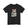 T-shirt Drôle “Chat Lut” – Tee Shirt Humour Chat Mignon Noir – Idée Cadeau Amoureux des Chats