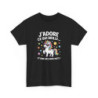 T-shirt Drôle “J’adore ce qui brille et dire des gros mots !” – Tee Shirt Humour Licorne Arc-en-Ciel Noir