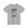 T-shirt Drôle “J’adore ce qui brille et dire des gros mots !” – Tee Shirt Humour Licorne Arc-en-Ciel