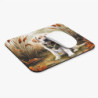 Tapis de souris 22x18 cm – Chiot Labrador Sable Automne – Foulard Camouflage – Illustration Aquarelle – Antidérapant
