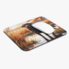 Tapis de souris 22x18 cm – Labrador Chocolat dans Marais Automnal – Illustration Aquarelle – Paysage Nature