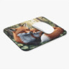 Tapis de souris 22x18 cm – Renard et Petit Renardeau dans la Forêt – Illustration Aquarelle Réaliste Nature & Tendresse