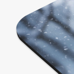 Tapis de souris 22x18 cm – Loup Majestueux dans la Neige – Illustration Aquarelle Réaliste Hivernale –