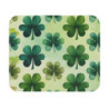 Tapis de souris 22x18 cm – Motif Trèfles à Quatre Feuilles – Illustration Aquarelle Verte Chance & Nature