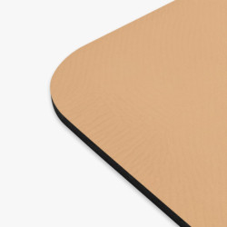 Tapis de souris 22x18 cm – Chat Endormi Minimaliste – Illustration Ligne Noire sur Fond Beige – Design Épuré & Doux