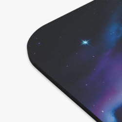Tapis de souris 22x18 cm – Univers Galactique & Planètes – Illustration Spatiale Futuriste Bleue & Violette