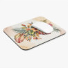 Tapis de souris 22x18 cm – Fleurs Tropicales & Feuilles Exotiques – Illustration Aquarelle Colorée Hibiscus & Monstera –