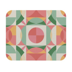 Tapis de souris 22x18 cm – Motif Géométrique Abstrait Multicolore – Design Moderne Rétro & Harmonieux