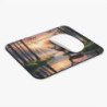 Tapis de souris 22x18 cm – Cerf Majestueux au Lever du Soleil – Illustration Nature & Forêt Lumineuse – Surface Lisse