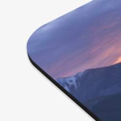 Tapis de souris 22x18 cm – Ours Brun au Bord du Lac – Paysage Montagneux au Coucher du Soleil – Illustration Nature