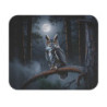 Tapis de souris 22x18 cm – Chouette Nocturne sous la Pleine Lune – Forêt Mystérieuse & Lumière Lunaire