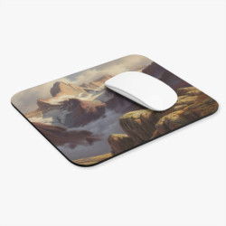 Tapis de souris 22x18 cm – Lama dans les Andes – Montagnes Majestueuses & Paysage Naturel – Ambiance Aventure & Sérénité