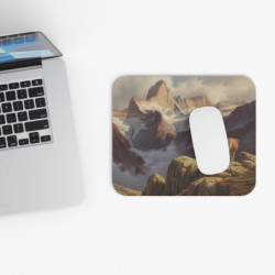 Tapis de souris 22x18 cm – Lama dans les Andes – Montagnes Majestueuses & Paysage Naturel – Ambiance Aventure & Sérénité