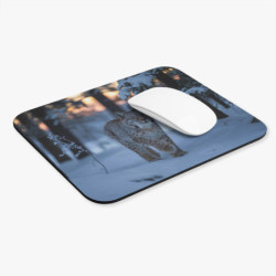 Tapis de souris 22x18 cm – Lynx dans la Forêt Enneigée – Beauté Sauvage & Nature Hivernale – Ambiance Nordique