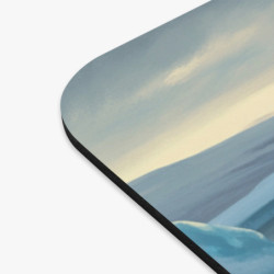 Tapis de souris 22x18 cm – Renard Arctique sur la Banquise – Nature Boréale & Sérénité Glacée – Beauté Sauvage