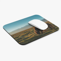 Tapis de souris 22x18 cm – Yak du Tibet – Montagnes Enneigées & Steppes Sauvages – Nature Paisible