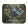Tapis de souris 22x18 cm – Libellule & Étang Enchanté – Lumière du Soleil & Fleurs Sauvages – Nature Poétique