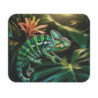 Tapis de souris 22x18 cm – Caméléon Tropical Multicolore – Feuilles Exotiques & Jungle Lumineuse