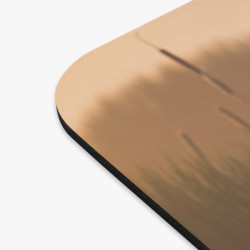 Tapis de souris 22x18 cm – Héron au Lever du Jour – Étang Brumeux & Reflets Dorés – Nature Paisible