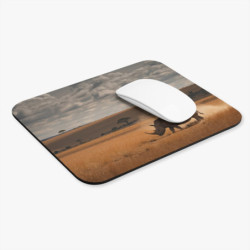 Tapis de souris 22x18 cm – Rhinocéros dans la Savane Africaine – Force & Sérénité de la Nature Sauvage