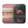 Tapis de souris 22x18 cm – Flamant Rose au Coucher du Soleil – Élégance & Sérénité Tropicale