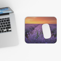 Tapis de souris 22x18 cm – Champ de Lavande & Papillon – Sérénité de Provence – Surface Lisse & Base Antidérapante