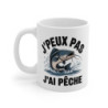 Mug J’peux Pas J’Ai Pêche Silure – Tasse Humour Pêcheur Carnassier – Cadeau Original Homme