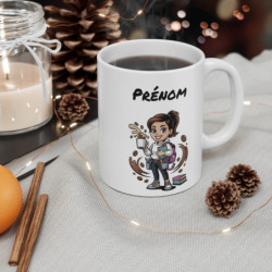 Mug Étudiante Personnalisable – Tasse Études & Café – Cadeau Étudiante Lycée Université – Mug Céramique