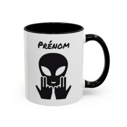 Teecustom Mug Alien Personnalisé avec Prénom – Extraterrestre Humour Signe JUL – Mug Céramique Couleurs au Choix