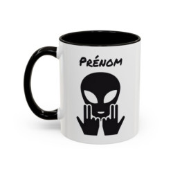 Teecustom Mug Alien Personnalisé avec Prénom – Extraterrestre Humour Signe JUL – Mug Céramique Couleurs au Choix