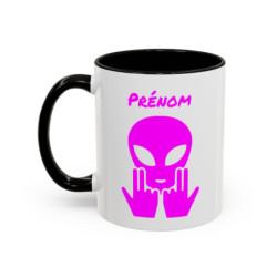 Teecustom Mug Alien Rose Personnalisé avec Prénom – Extraterrestre Humour Signe JUL – Mug Céramique Couleurs au Choix