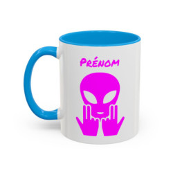 Teecustom Mug Alien Rose Personnalisé avec Prénom – Extraterrestre Humour Signe JUL – Mug Céramique Couleurs au Choix