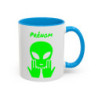 Teecustom Mug Alien Vert Personnalisé avec Prénom – Extraterrestre Humour Signe JUL – Mug Céramique Couleurs au Choix