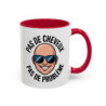 Teecustom Mug Humour Chauve – Pas de Cheveux Pas de Problème – Tasse Drôle Homme Design Cartoon