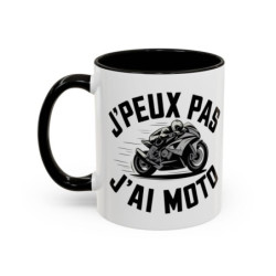 Teecustom Mug Moto Humour – J’Peux Pas J’Ai Moto – Tasse Motard Design Sport