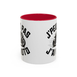 Teecustom Mug Moto Humour – J’Peux Pas J’Ai Moto – Tasse Motard Design Sport