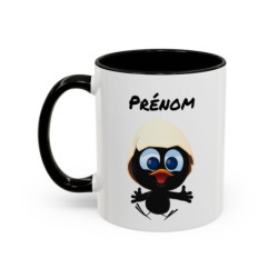 Teecustom Mug Cartoon Personnalisé avec Prénom – Calimero – Tasse Mignonne Originale
