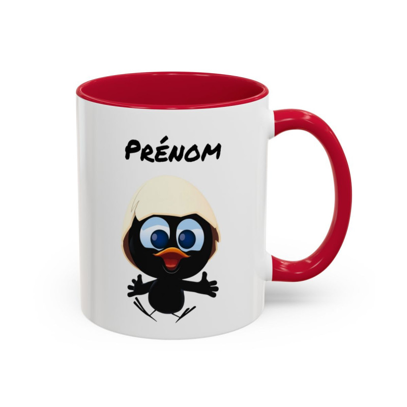 Teecustom Mug Cartoon Personnalisé avec Prénom – Calimero – Tasse Mignonne Originale
