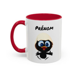 Teecustom Mug Cartoon Personnalisé avec Prénom – Calimero – Tasse Mignonne Originale