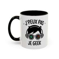 Teecustom Mug Geek Gaming – J’Peux Pas Je Geek – Tasse Gamer Humour Design Console