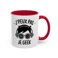 Teecustom Mug Geek Gaming – J’Peux Pas Je Geek – Tasse Gamer Humour Design Console