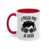 Teecustom Mug Geek Gaming – J’Peux Pas Je Geek – Tasse Gamer Humour Design Console