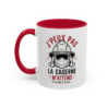 Teecustom Mug Pompier Humour – J’Peux Pas La Caserne M’Attend – Tasse Sapeur-Pompier Design Casque