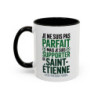 Teecustom Mug AS Saint-Étienne – Je Ne Suis Pas Parfait Mais Supporter – Tasse Football Humour