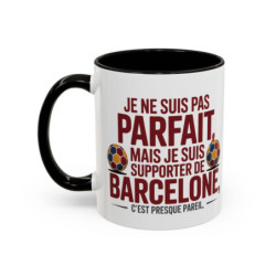 Teecustom Mug FC Barcelone – Je Ne Suis Pas Parfait Mais Supporter – Tasse Football Humour