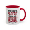 Teecustom Mug Arsenal Football – Je Ne Suis Pas Parfait Mais Supporter – Tasse Humour Fan