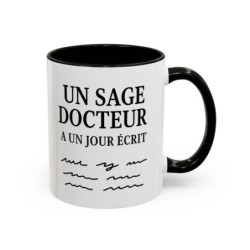 Teecustom Mug Citation Humour – Un Sage Docteur A Un Jour Écrit – Tasse Message Drôle